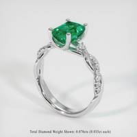 1.62 Ct. Emerald Ring, Platinum 950 2