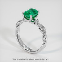 1.56 Ct. Emerald Ring, Platinum 950 2