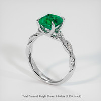 1.80 Ct. Emerald Ring, Platinum 950 2