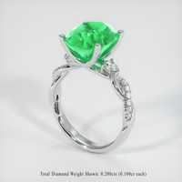 4.62 Ct. Emerald Ring, Platinum 950 2