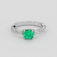 0.99 Ct. Emerald Ring, Platinum 950 1