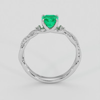 0.99 Ct. Emerald Ring, Platinum 950 3
