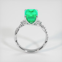3.49 Ct. Emerald Ring, Platinum 950 3