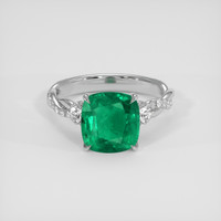 3.37 Ct. Emerald Ring, Platinum 950 1
