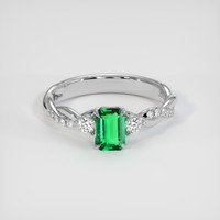 0.80 Ct. Emerald Ring, Platinum 950 1