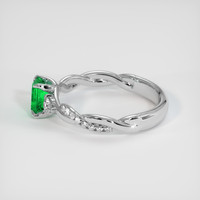 0.80 Ct. Emerald Ring, Platinum 950 4