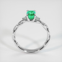 0.69 Ct. Emerald Ring, Platinum 950 3