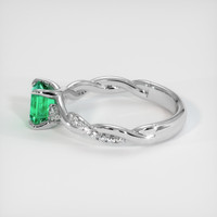 0.69 Ct. Emerald Ring, Platinum 950 4