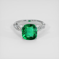 4.55 Ct. Emerald Ring, Platinum 950 1