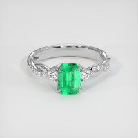 1.42 Ct. Emerald Ring, Platinum 950 1