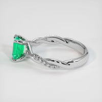 0.73 Ct. Emerald Ring, Platinum 950 4