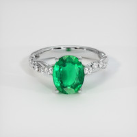 2.45 Ct. Emerald Ring, Platinum 950 1