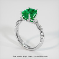 2.45 Ct. Emerald Ring, Platinum 950 2