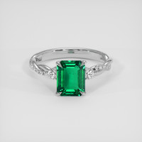 2.58 Ct. Emerald Ring, Platinum 950 1