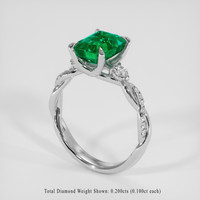2.58 Ct. Emerald Ring, Platinum 950 2