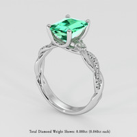 1.96 Ct. Emerald Ring, Platinum 950 2