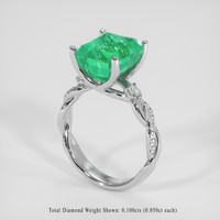 5.21 Ct. Emerald Ring, Platinum 950 2