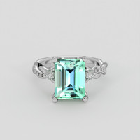 3.42 Ct. Emerald Ring, Platinum 950 1