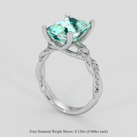 3.42 Ct. Emerald Ring, Platinum 950 2