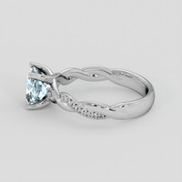 1.44 Ct. Blue Aquamarine Ring, Platinum 950 4