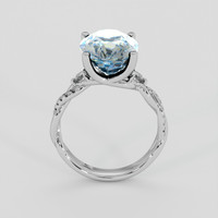 5.32 Ct. Rainbow Moonstone Ring, Platinum 950 3