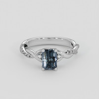 1.16 Ct. Bluish Grey Spinel Ring, Platinum 950 1