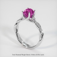 2.02 Ct. Pink Sapphire Ring, Platinum 950 2