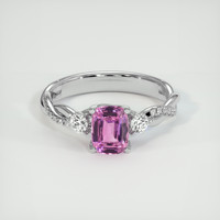 1.26 Ct. Pink Sapphire Ring, Platinum 950 1