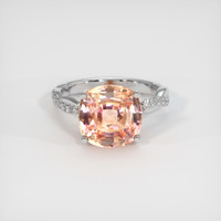 5.19 Ct. Padparadscha Sapphire Ring, Platinum 950 1