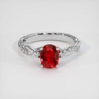 2.12 Ct. Ruby Ring, Platinum 950 1