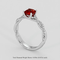 0.89 Ct. Ruby Ring, Platinum 950 2