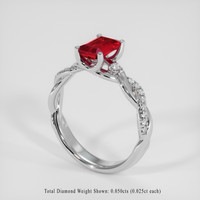 1.16 Ct. Ruby Ring, Platinum 950 2
