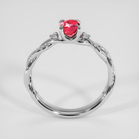 0.72 Ct. Pinkish Red Ruby Ring, Platinum 950 3