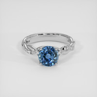 2.28 Ct. Blue Sapphire Ring, Platinum 950 1