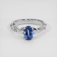 1.93 Ct. Blue Sapphire Ring, Platinum 950 1