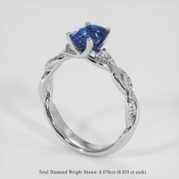 1.93 Ct. Blue Sapphire Ring, Platinum 950 2