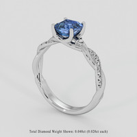 1.89 Ct. Blue Sapphire Ring, Platinum 950 2