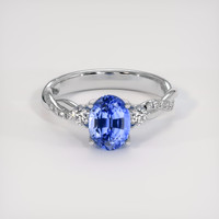1.93 Ct. Blue Sapphire Ring, Platinum 950 1