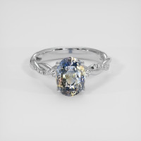 3.22 Ct. Bi Color Sapphire Ring, Platinum 950 1