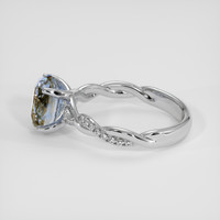 3.22 Ct. Bi Color Sapphire Ring, Platinum 950 4