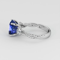 3.20 Ct. Blue Sapphire Ring, Platinum 950 4