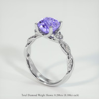 2.80 Ct. Purple Sapphire Ring, Platinum 950 2