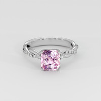 2.22 Ct. Purplish Pink Sapphire Ring, Platinum 950 1