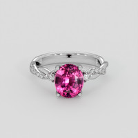 2.16 Ct. Pink Sapphire Ring, Platinum 950 1