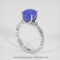 6.25 Ct. Blue Sapphire Ring, Platinum 950 2