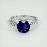 2.60 Ct. Blue Sapphire Ring, Platinum 950 1