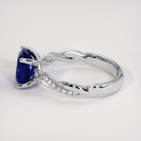 2.60 Ct. Blue Sapphire Ring, Platinum 950 4
