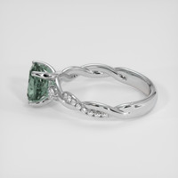 2.25 Ct. Bluish Green Sapphire Ring, Platinum 950 4