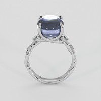 8.03 Ct. Greyish Blue Sapphire Ring, Platinum 950 3