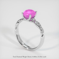 2.25 Ct. Pink Sapphire Ring, Platinum 950 2